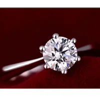 Fine Wedding Rings for Men Women Gift S925 Sterling Silver Color Austrian Crystal Engagement Proposal Ring Jewelry Bague Femme - Image 6