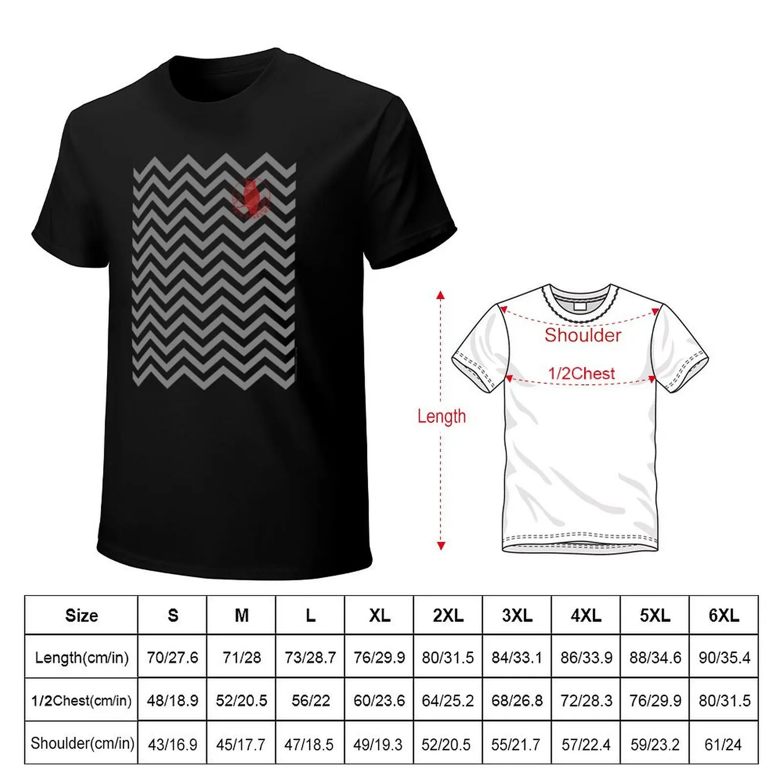 Twin Peaks Owl Pocket Logo Backward And Forward Design T-Shirt Big Size Simple T-Shirt