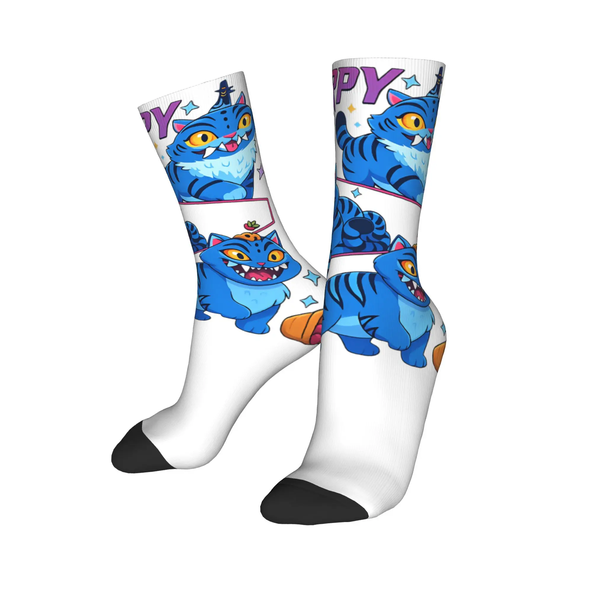 

Носки Derpy Tiger, осенние чулки KPop для охотников на демонов, забавные дышащие носки для пар, противоскользящие носки для спорта на открытом воздухе