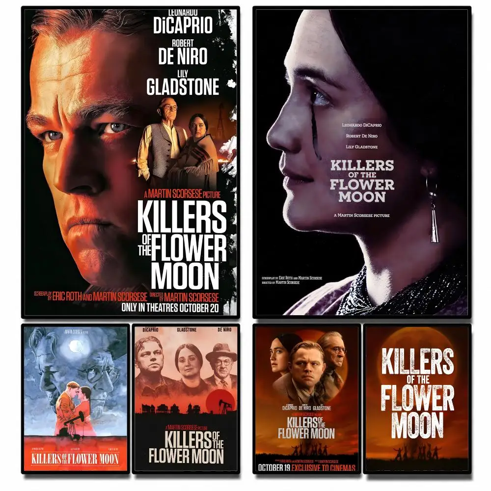 Movie Killers of the Flower Moon Poster High-definition poster stickers, suitable for bedroom, living room, home decoration