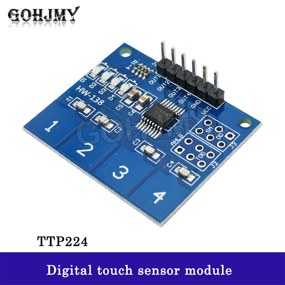 1PCS TTP224 4-way 4Channel Capacitive Touch Switch Digital Touch Sensor Module