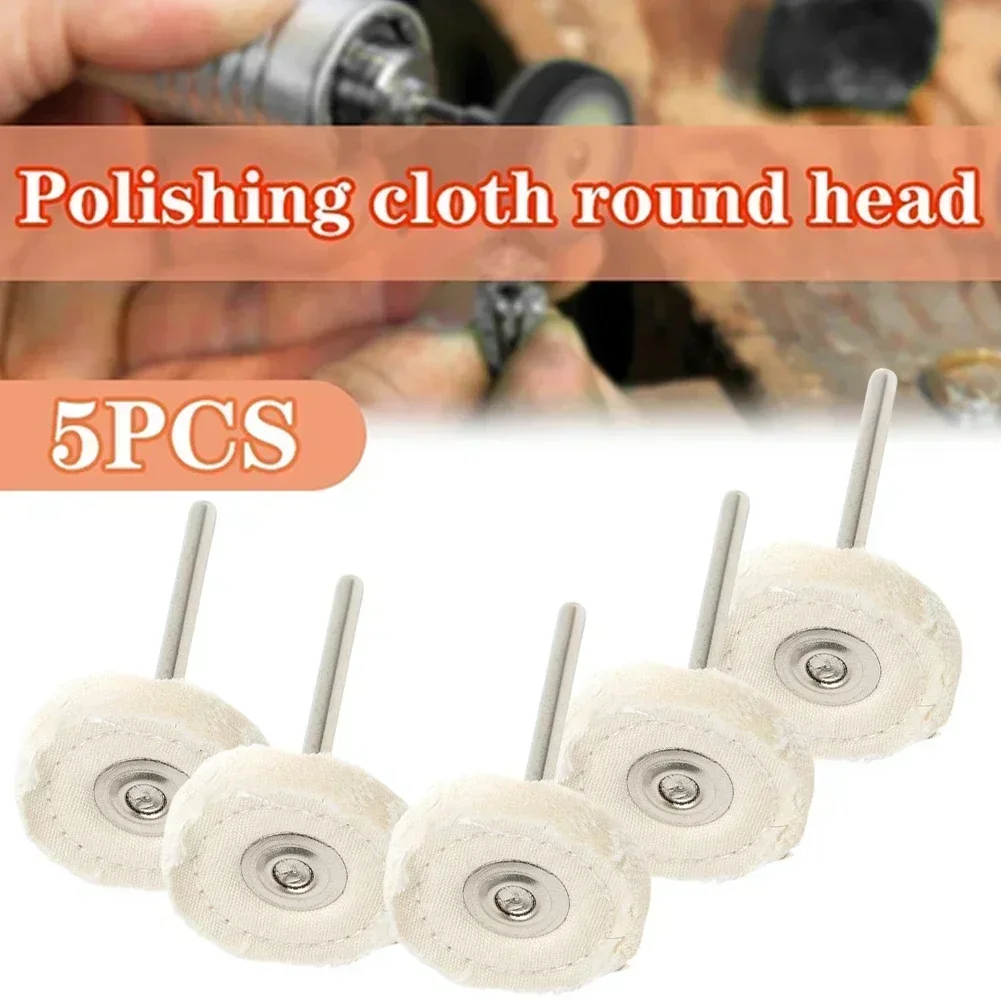 5Pcs Rotary Brush Sanding Polishing Buffing Grinding Wheel Brush For Rotary Tools 25mm Round Wool Felt Accessories