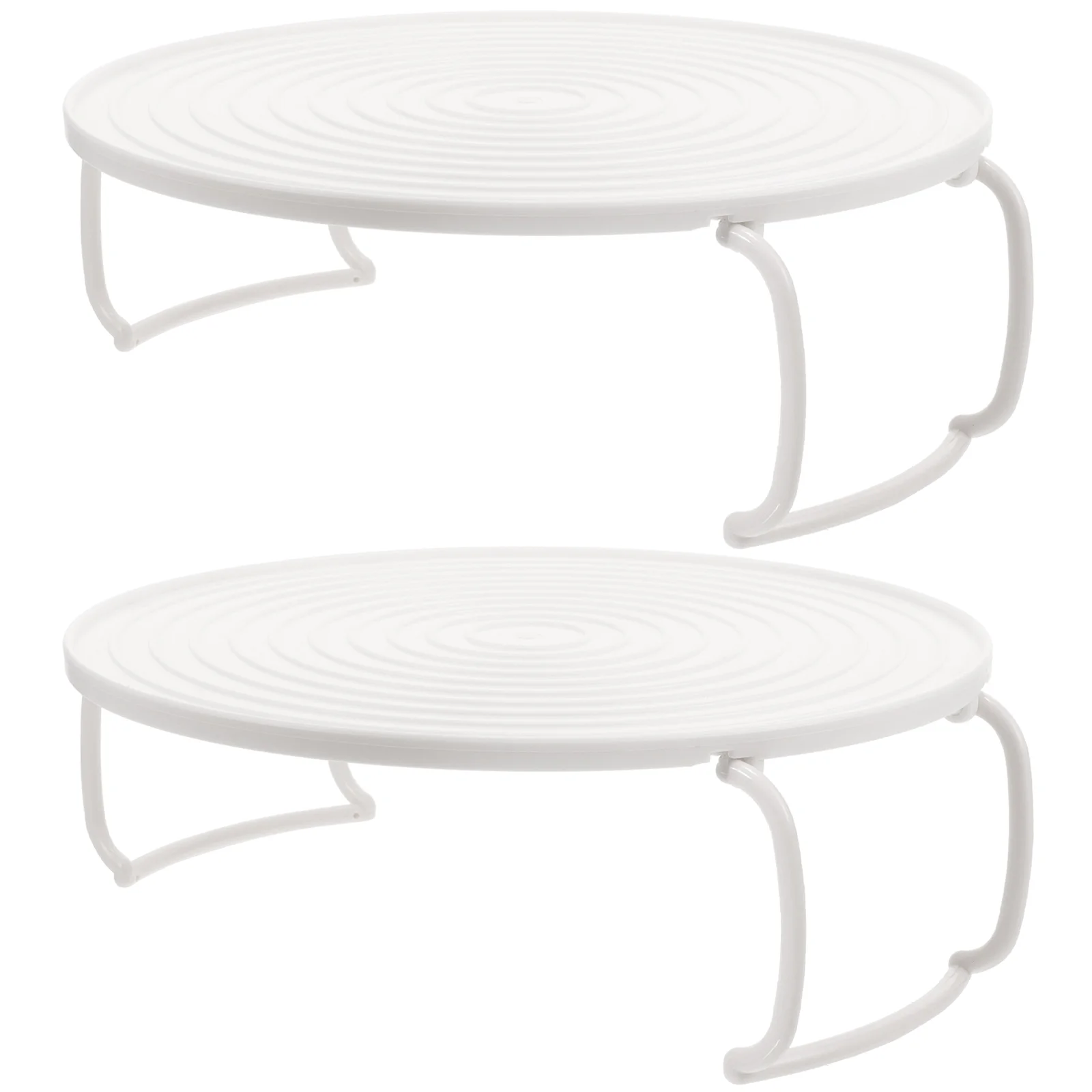 

Shelf Layered Food Storage Rack Rounded Tray Micro Dish Stand Steaming Microwave Oven Warming