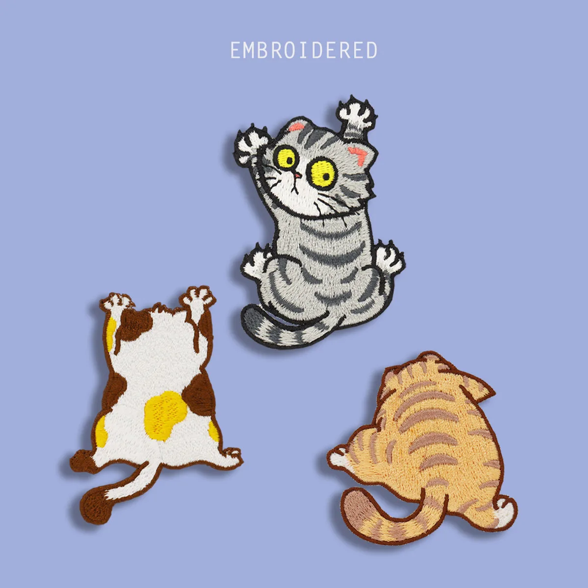 Roupas com buracos cobrindo criativo gato personalidade mochila notebook chapéu caso de telefone engraçado bordado pano adesivos