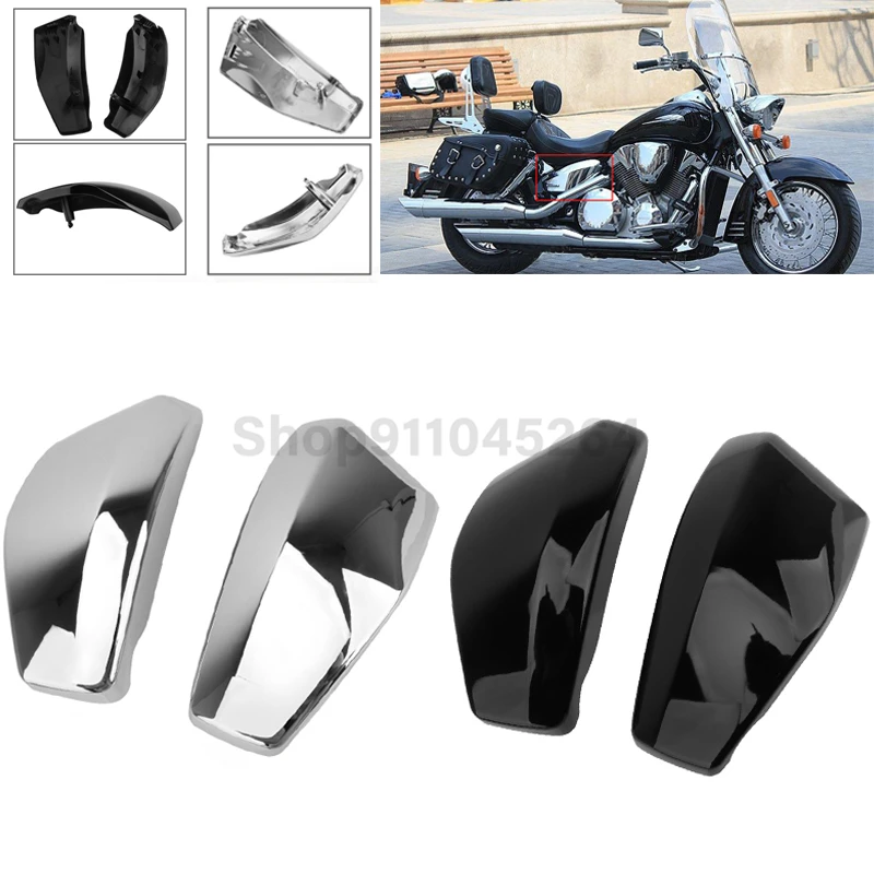 

Motorcycle Black/Chrome ABS Plastic Battery Side Cover Fairing For Honda VTX 1300 2003-2009 VTX1300C VTX1300R VTX1300S VTX1300T