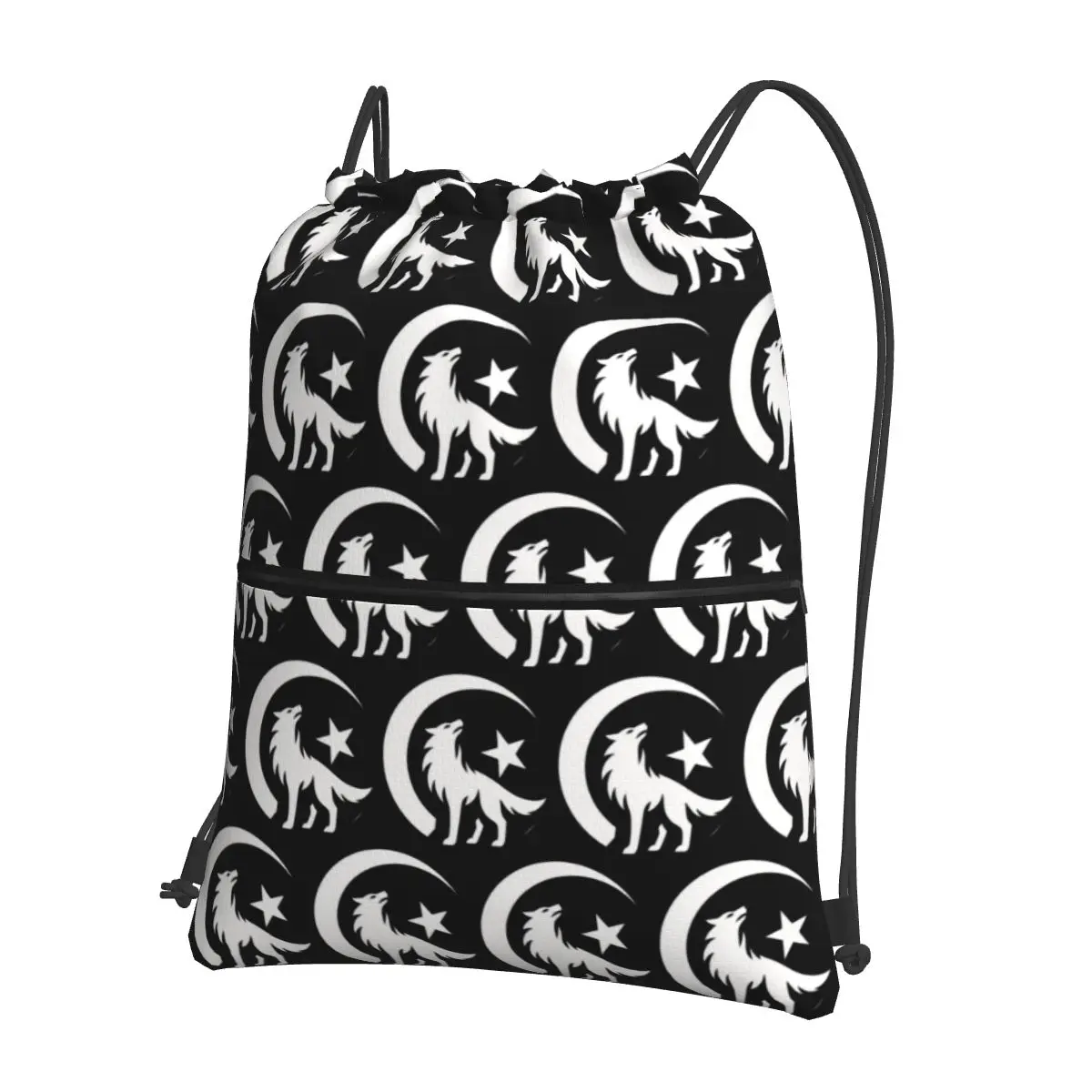 

Bozkurt Song Logo Backpacks Portable Drawstring Bundle Pocket Sports Bag Book Bags for Man Woman School