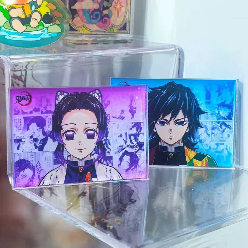 

Demon Slayer Acrylic Brick Kochou Shinobu Tomioka Giyuu Anime Peripheral Cute Cartoon High Definition Crystal Card Brick