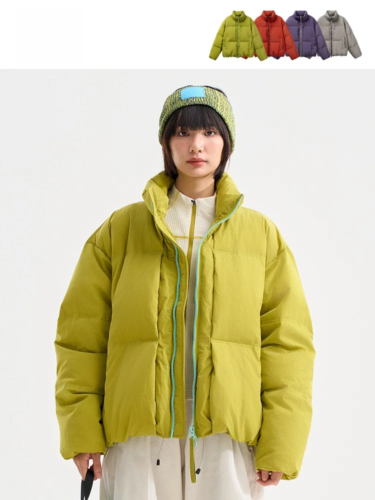 

Outdoor GPstudio Mountain Series Puffer Jaet Bread Sle Loose Thiened Stand Collar Men Women Winter New Design Coat