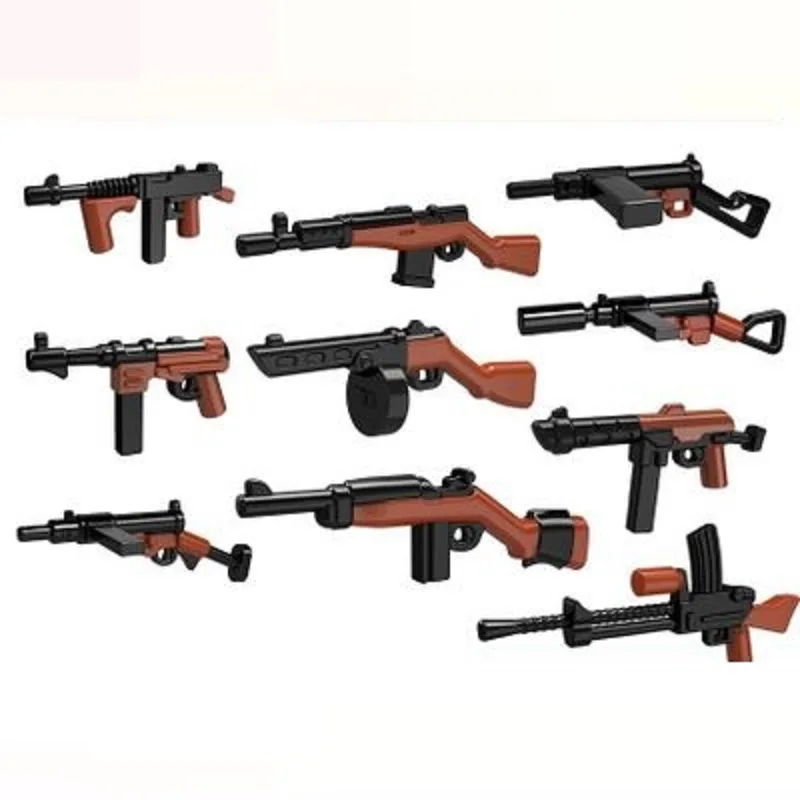 

World War II AK firearms Original Blocks Educational Mini Toys Swat Police Military Weapons Gun Model City Accessories figures