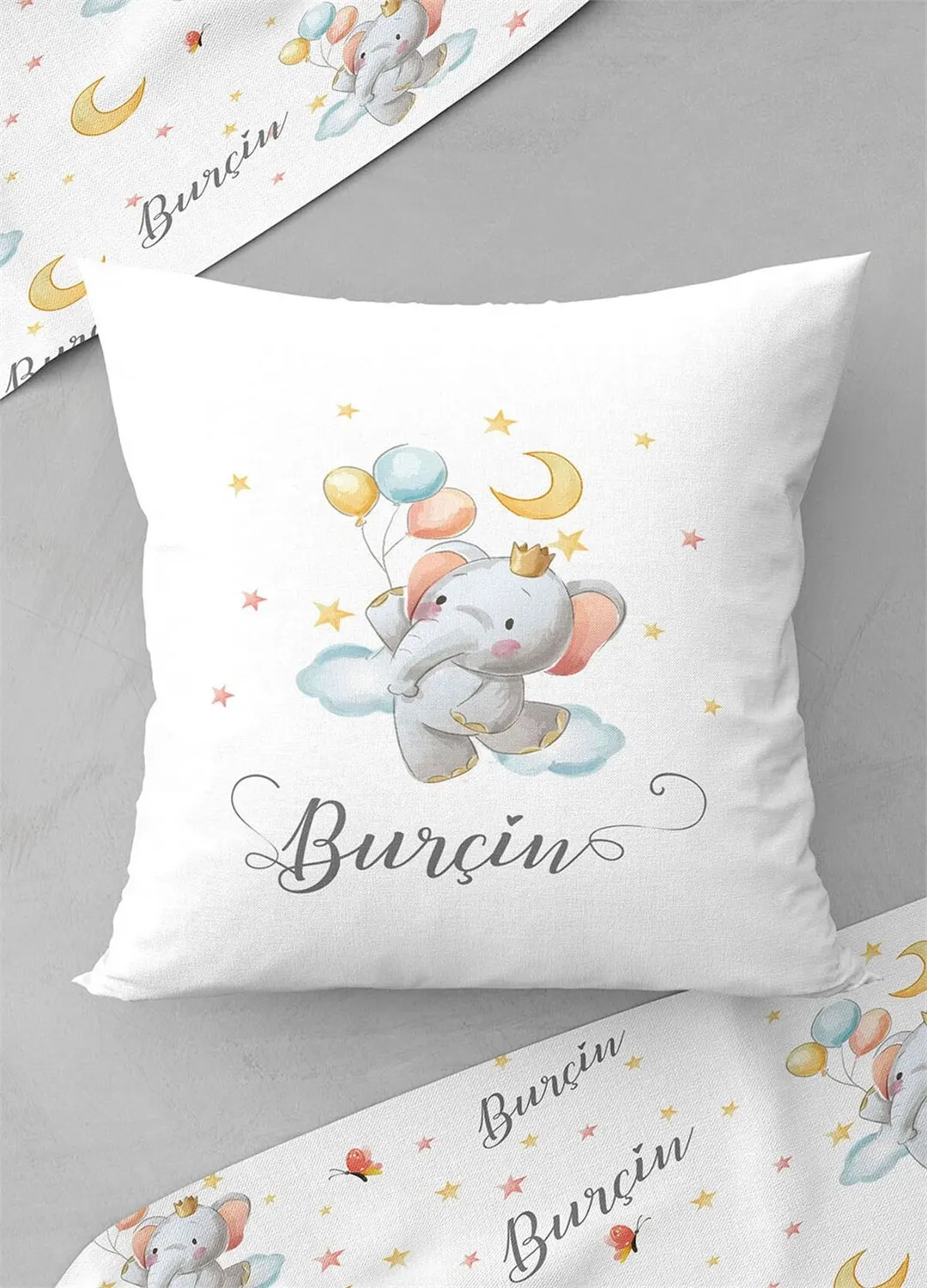 Personalized Digital Printing Fabric Girls Boy Baby Pillowcase 35x45 cm