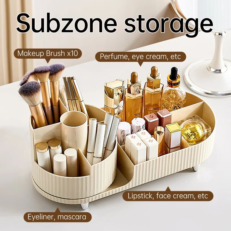 Cosmetics Storage Box,Rotating Dresser,Large Capacity Lipstick, Eye Shadow, And Powder Rack