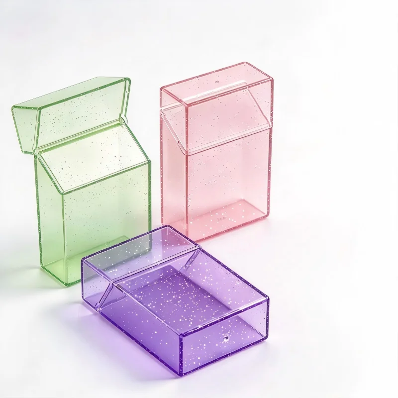 Stylish Holds 20 Cigarettes Storage Box Wrinkle Resistant Waterproof Holder Case Clear Flip up Holder Box Anti-Dust Smoking Tool
