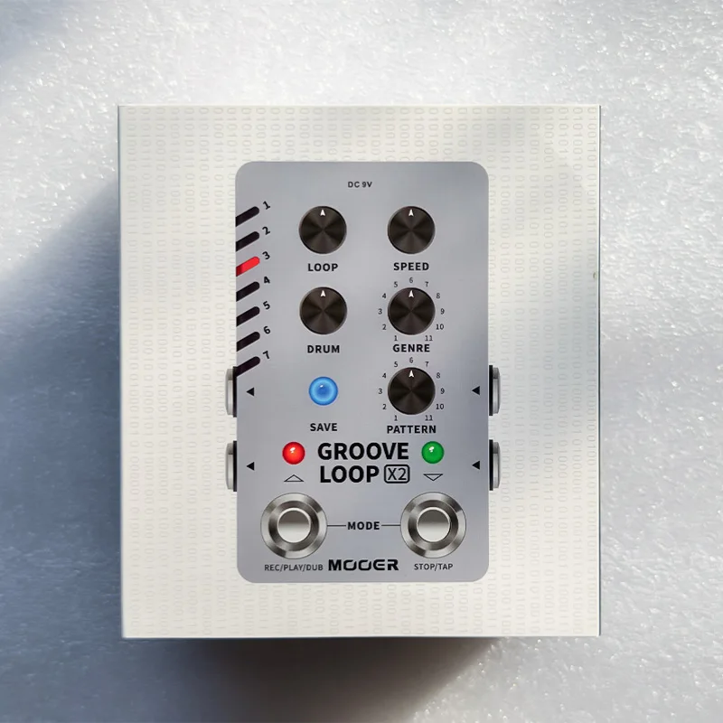 MOOER Groove Loop X2 Guitar Pedal Effects Stereo Drum Machine Loop Monoblock Effects 121 Drum Rhythms 10-minute Stereo Recording