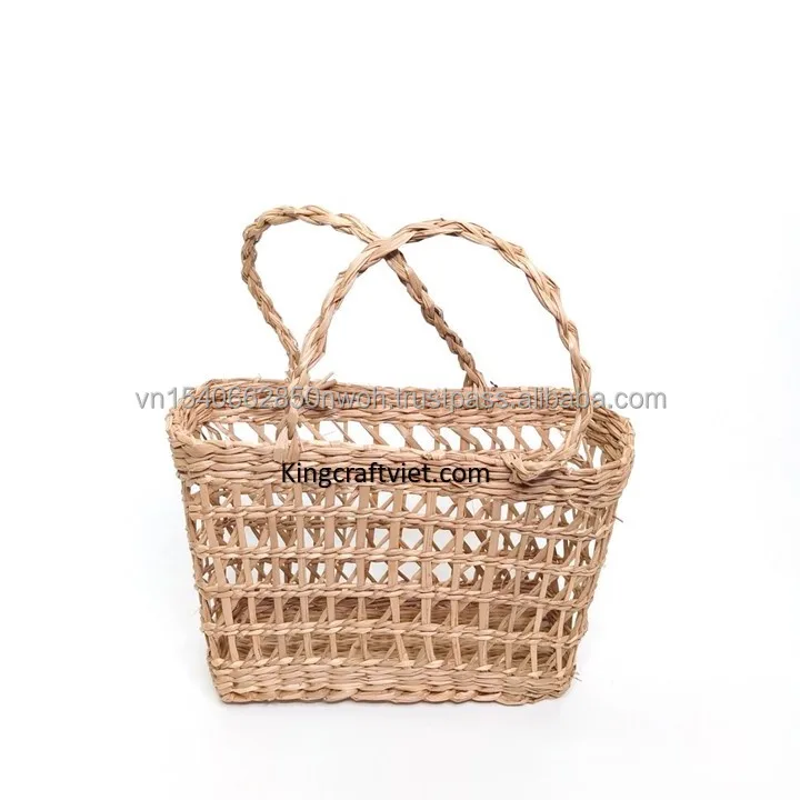 Sac à main en jonc de mer naturel fait à la main pour femme, sacs à main personnalisés, pailles pour cuillère à soupe