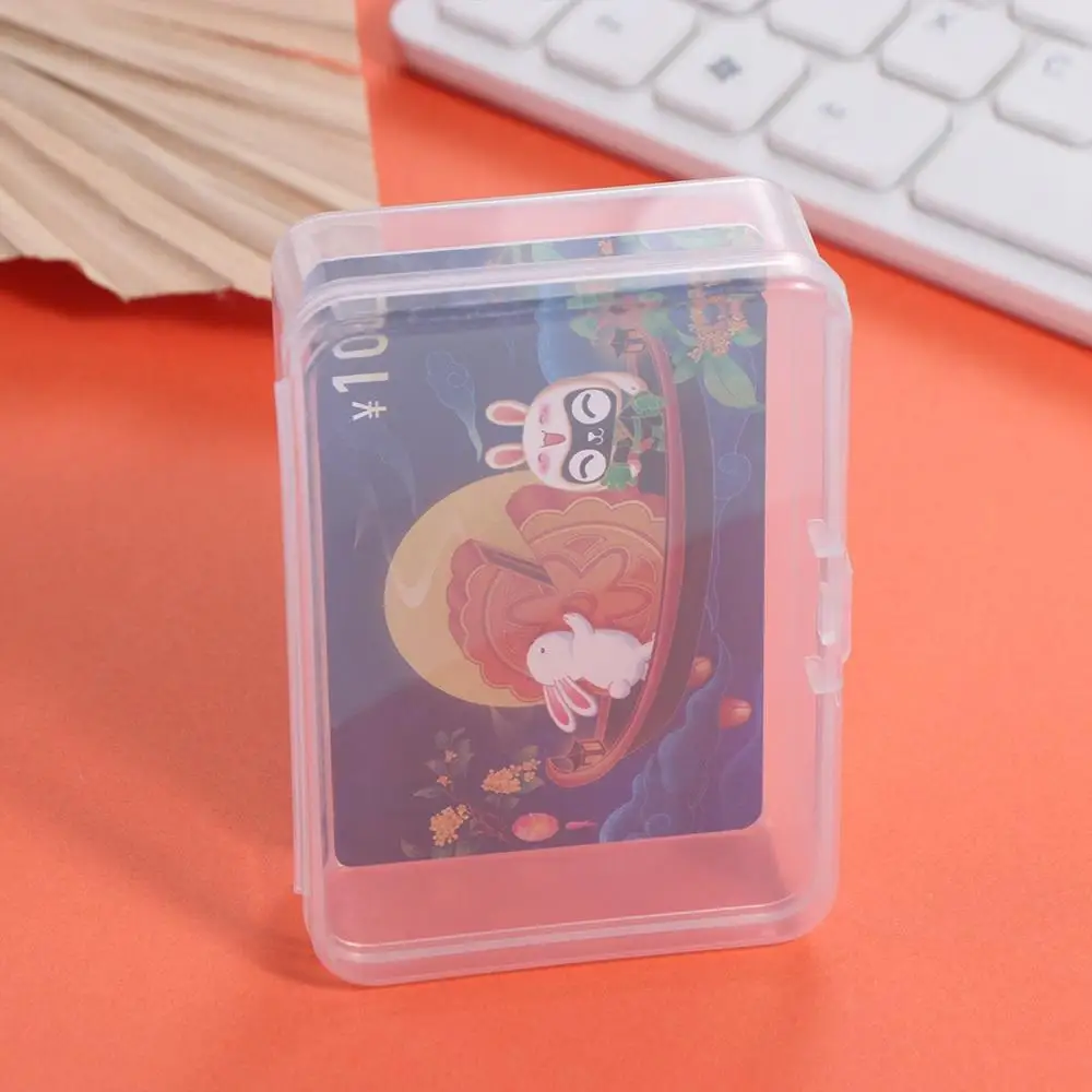 Plastic Card Storage Box Storage Supplies With Cover Dustproof Storage Case Small Practical Bead Jewelry Case Card Coin Sorting