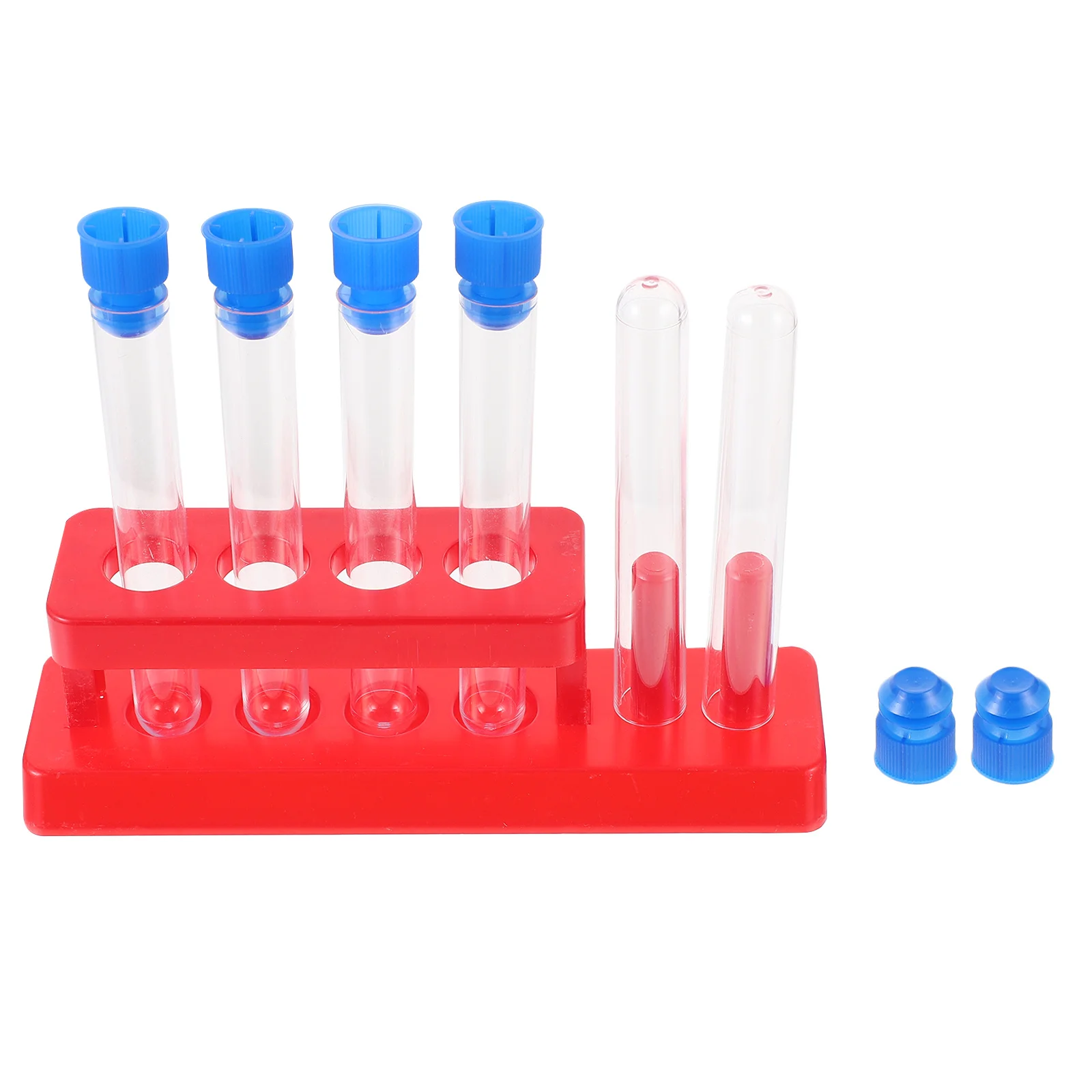 

1Set Plastic Test Tubes Scientific Experiment Rack Kids Learning Equipment Durable Lightweight Clear Tube Storage