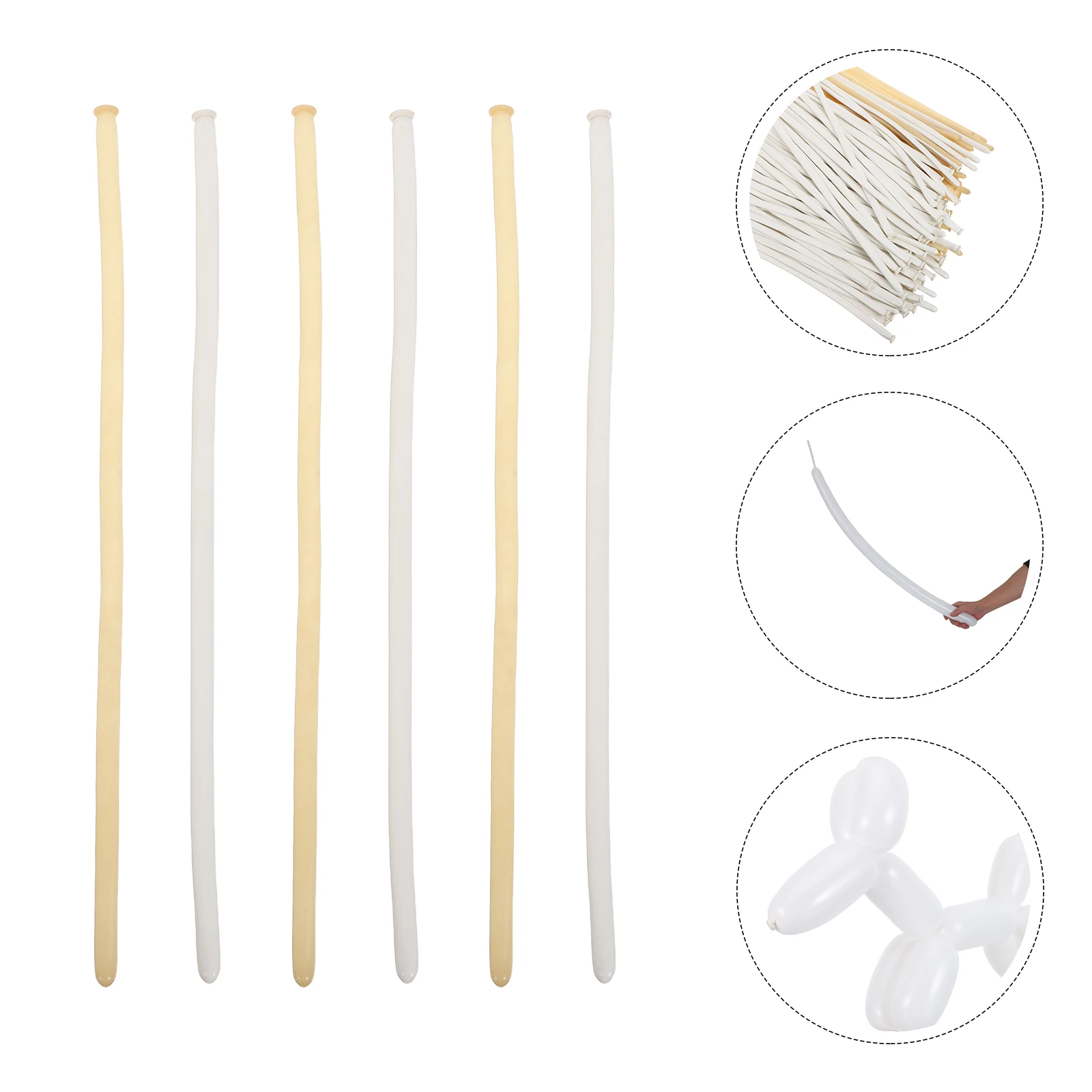 

200Pcs Long Strip Balloons Latex Spiral Thickened for Twisting Art Balloon Animals Flowers Arch Decoration Birthday