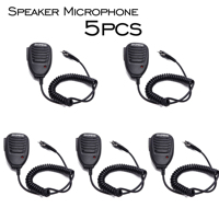 5pcs Speaker Microphone For Baofeng 888S 5R UV82 8D 5RE 5RA Speaker Mic Headset Two Way Radio Walkie Talkie Handheld Mic