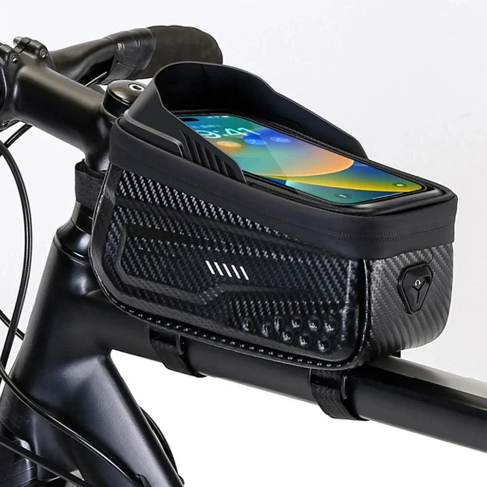 Facilitate Bicycle Bag Cycling Top Front Tube Frame Bag Waterproof 9.18 Inches Phone Storage Touch Screen MTB Road Bags