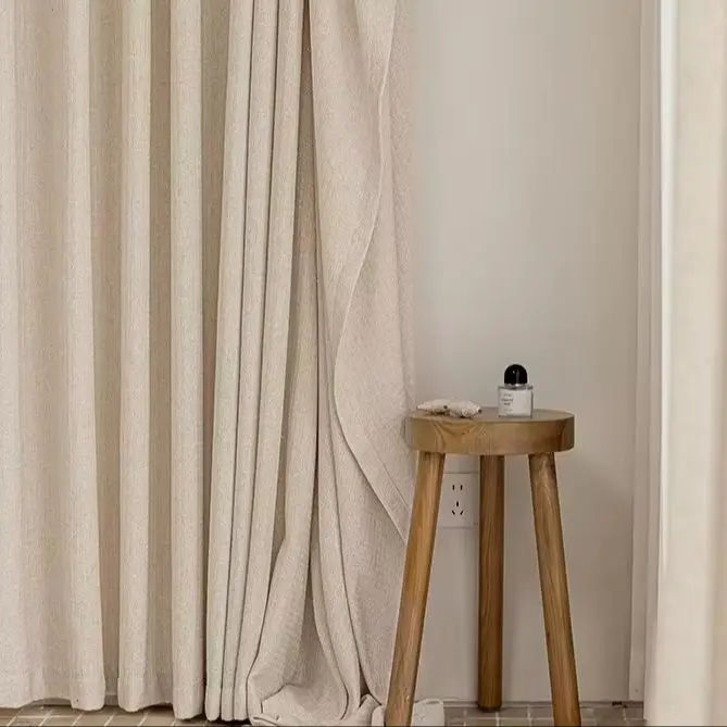 tende-di-lusso-in-stile-crema-francese-con-texture-a-rombi-piccoli-quadrati-personalizzabili-per-soggiorno-sala-da-pranzo-e-camera-da-letto