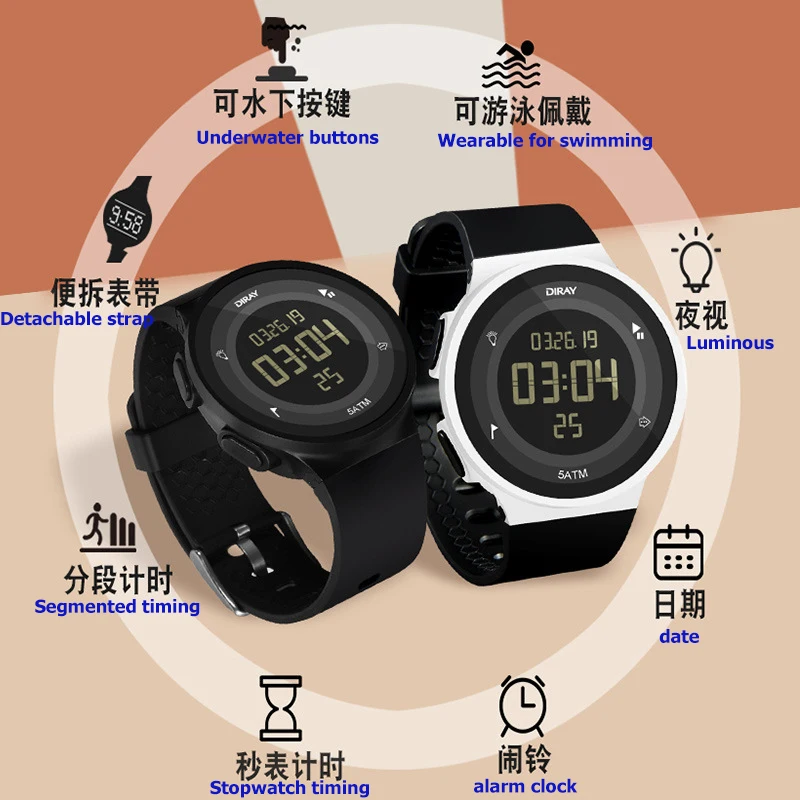 UTHAI Men Watch Sports Simple Middle School Student Electronic Wristwatch 50M Waterproof Alarm Clock Male Fashion Clock Watches