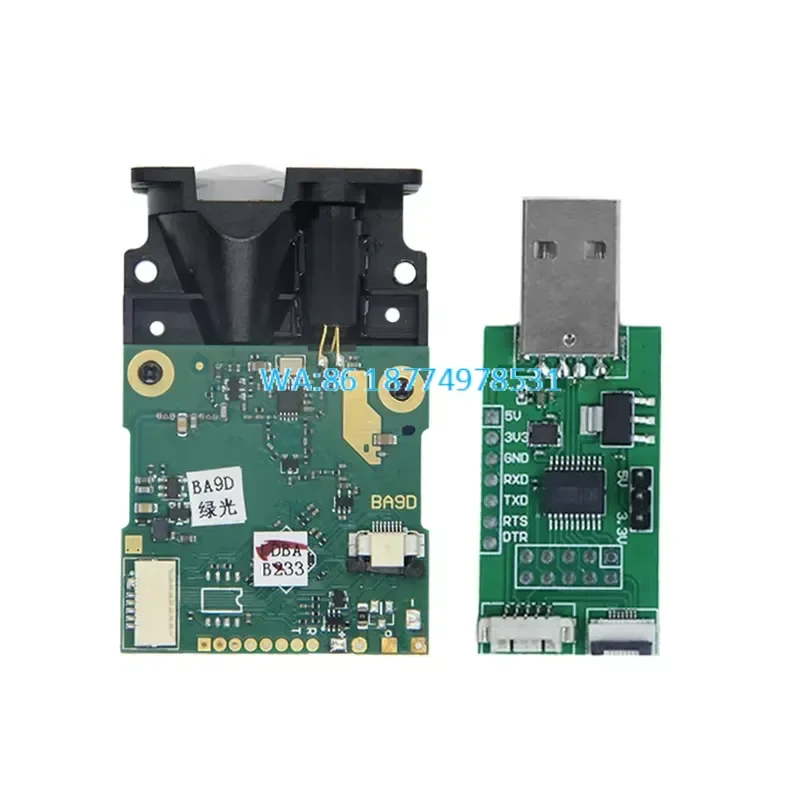 Wmwmnu 60m Green Sensor for Measurement High Accuracy UART USB Communication Industrial Ranging Module