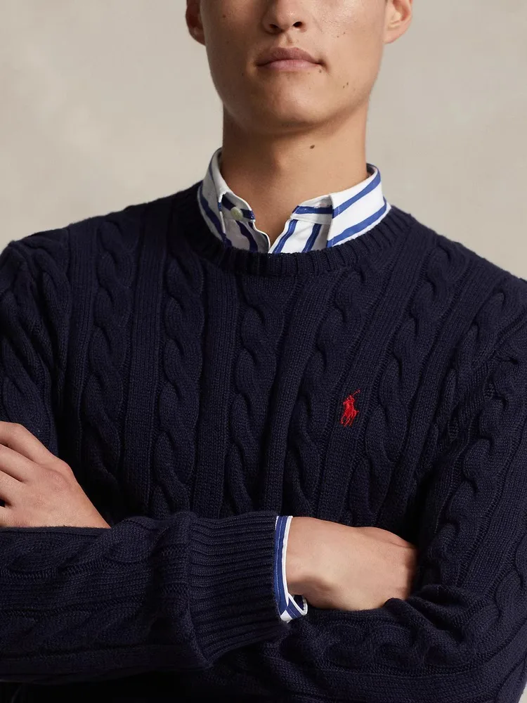 Suéter de cachemira de marca de lujo para hombre y mujer, Jersey clásico de cuello redondo, POLO de punto, Ralph Lauren, Invierno