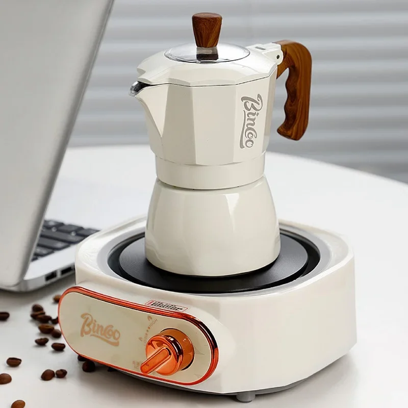 

Home Tea Maker Mini Portable Water Boiler 600W Moka Pot Special Electric Stove For Coffee Brewing Base Heater 2-speed Adjustment