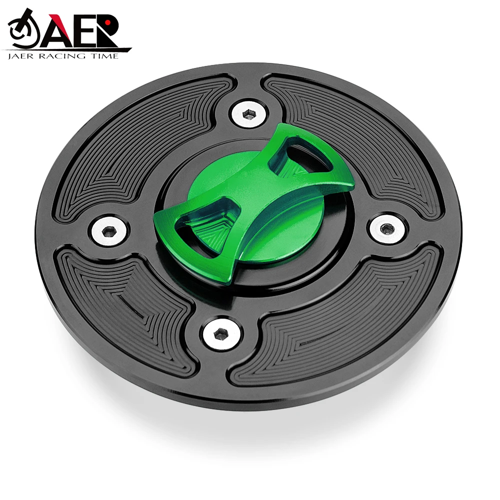 

Aluminum Motorcycle Keyless Fuel Gas Tank Cap Cover for Kawasaki Ninja 400 650 ZX6R Z900 Z650 Z400 Versys-X 300 Versys 1000