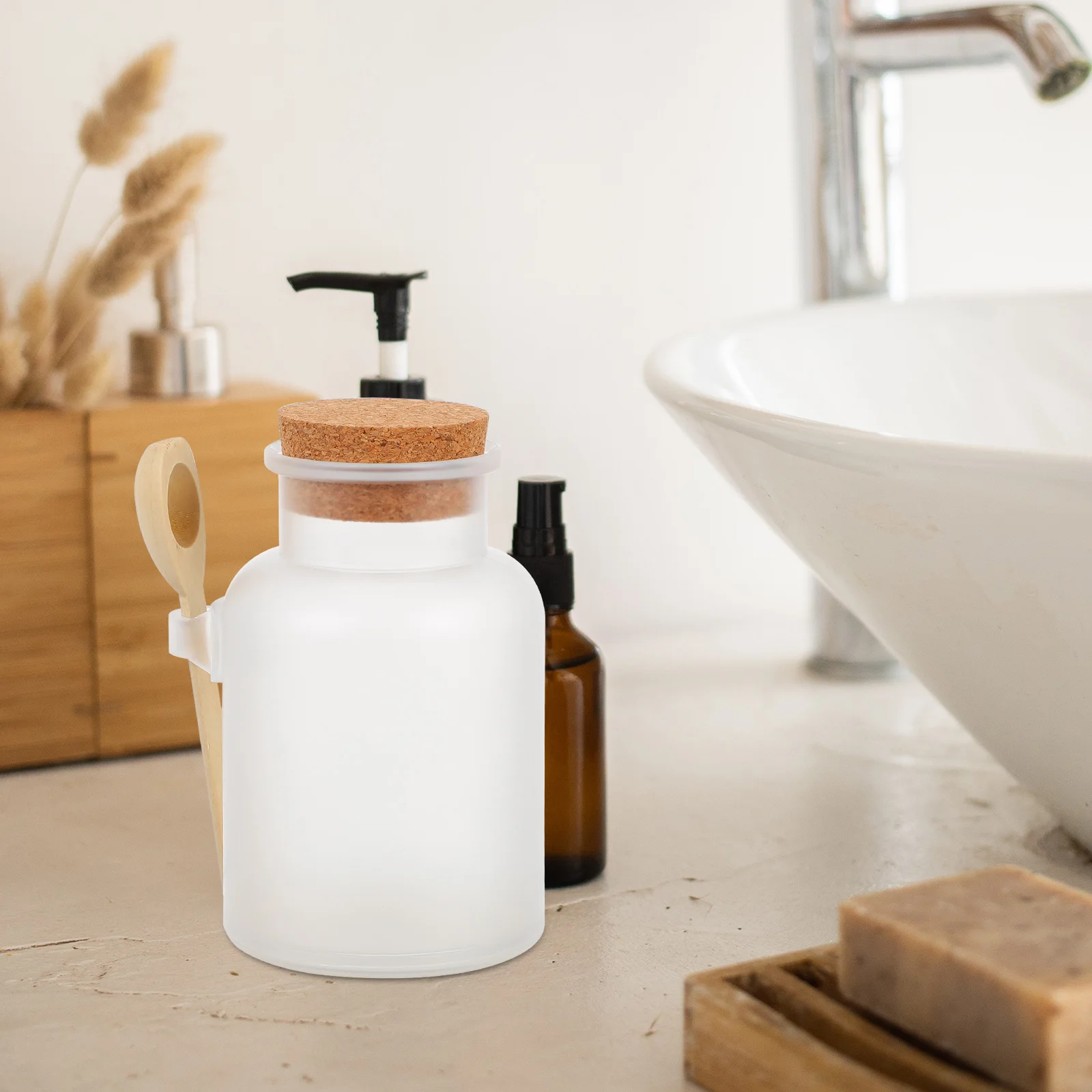 

Refillable Bath Salt Bottle Powder Storage Holder Mini Frosted Sealed Jar Portable Empty Container For Travel Separated