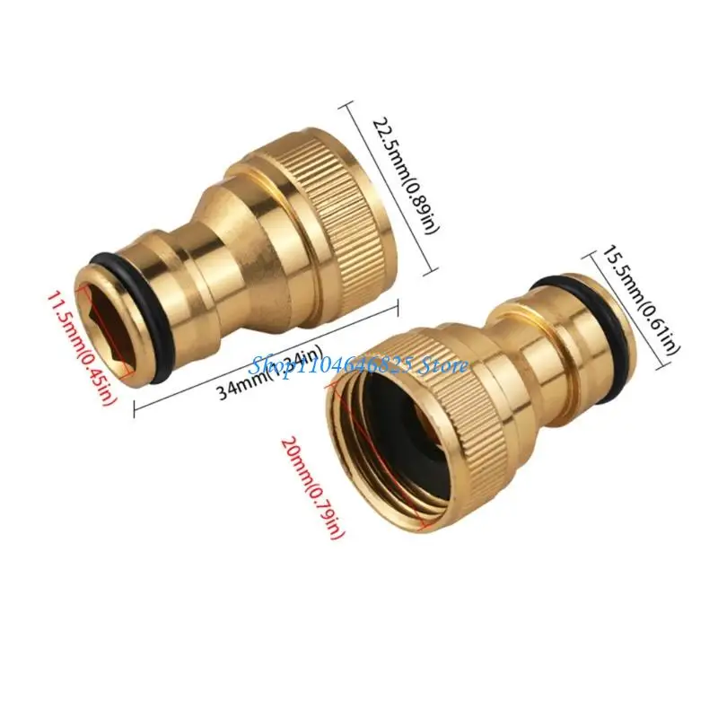 Adaptador torneira com rosca polegadas, conector rápido, acessórios para tubos água à prova vazamentos
