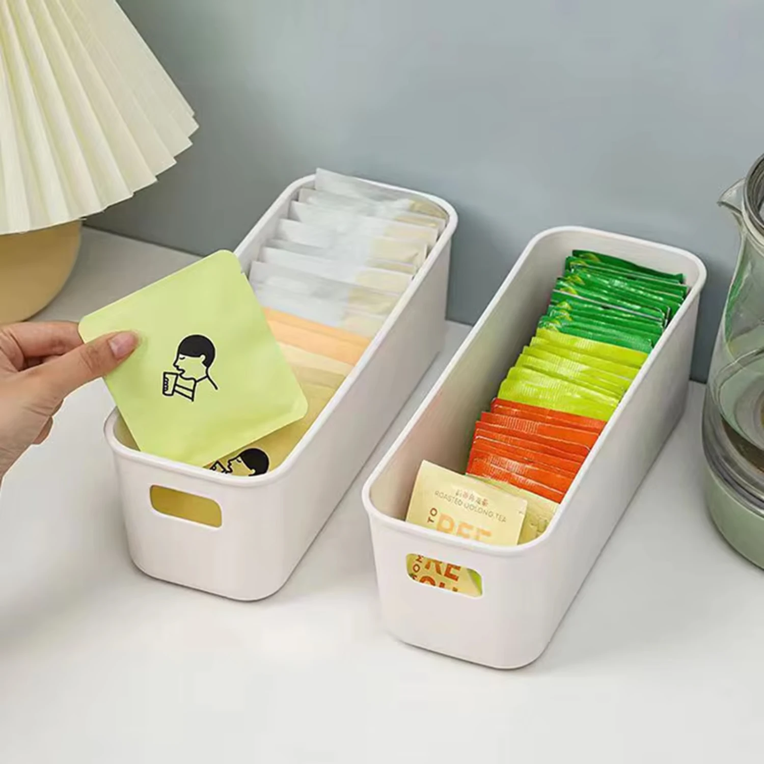 1PC Multifunctional Desktop  Box Toiletries Cosmetic Sundries Plastic  Organization Box Drawer Organizer