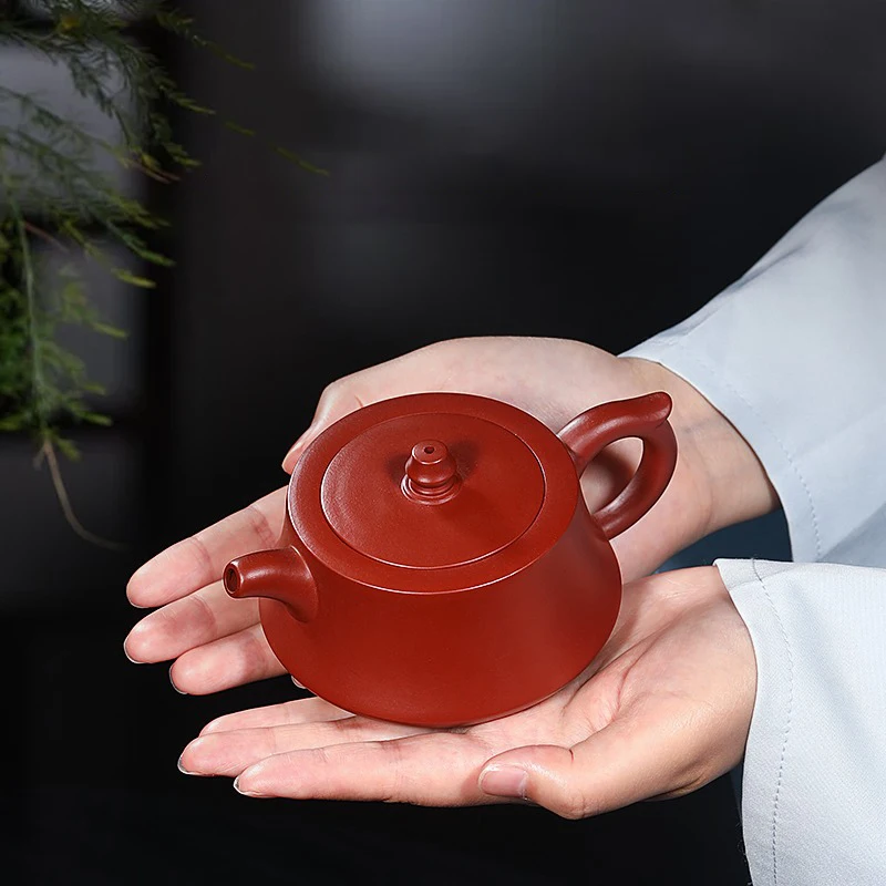 Yixing Authentic Purple Clay Teapot Handmade by Master Da Hong Pao Column Base Teapot Set Home Kung Fu Tea Set