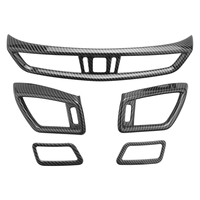 5 Pcs Car Front Console Air Condition Vent Outlet Cover for Nissan X-Trail T32 Rogue Qashqai J11 2014-2020 Carbon Fiber