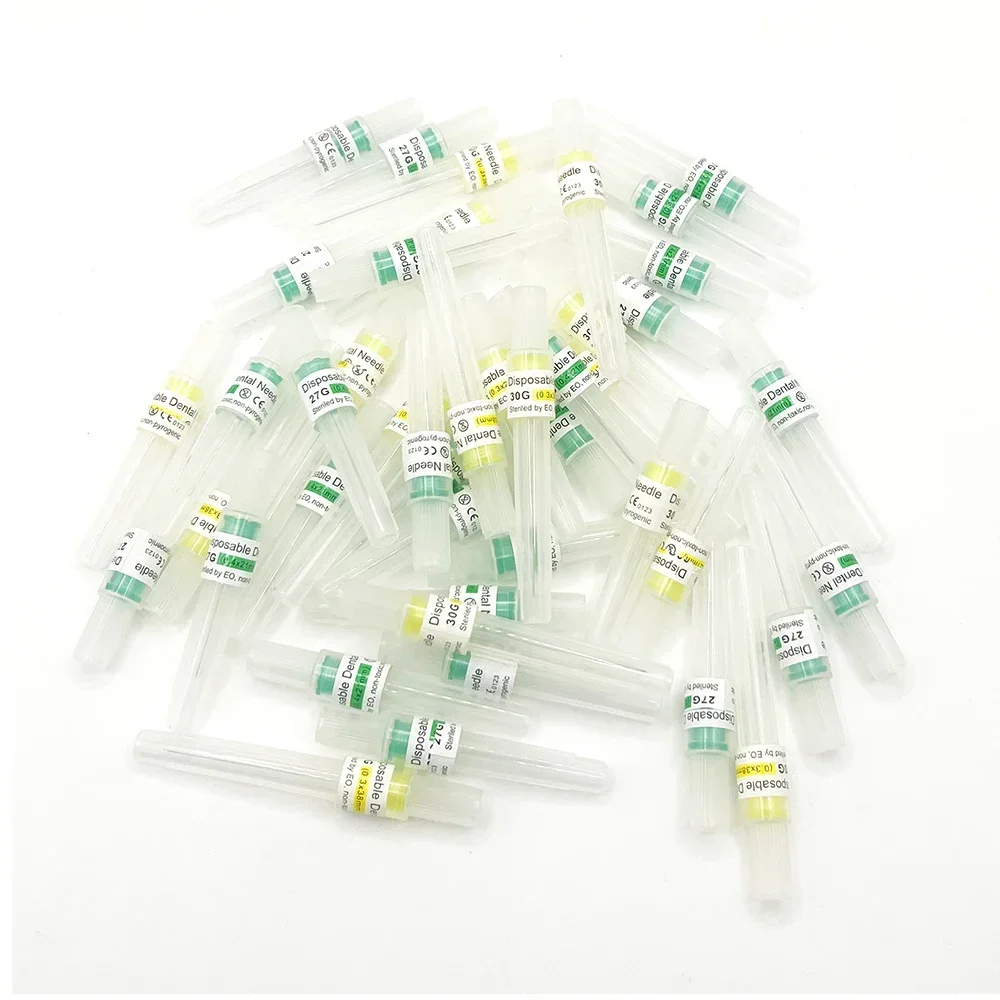 

100piece/Box Dental consumables Disposable Premium Dental Plastic Hub Needles in Perforated 30G Length 0.3x16/21/32mm AG