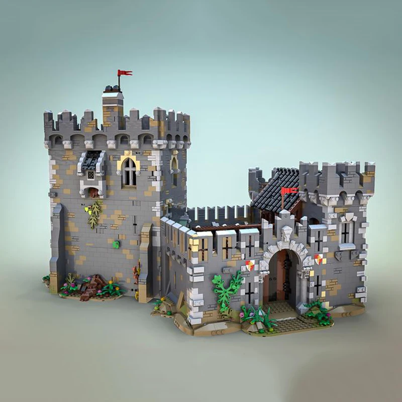 7560pcs+ MOC Lions\' Castle Medieval Architecture Street View Model Building Blocks Assembled Toys Bricks Aldult Children\'s Gift