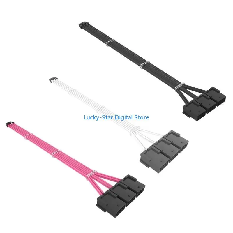 N7MC Jakość 12+4 PIN do 3x8pin PCIE Drut, dla RTX3090TI 4070 4070TI 4080 4090 Karta graficzna dla zorganizowanej skrzynki na PC