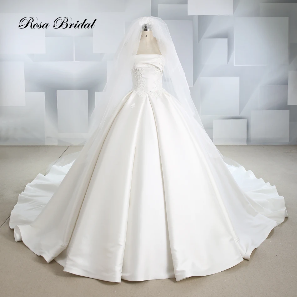 

High Quality With Good Price Real Work Satin Beading Wedding Dress