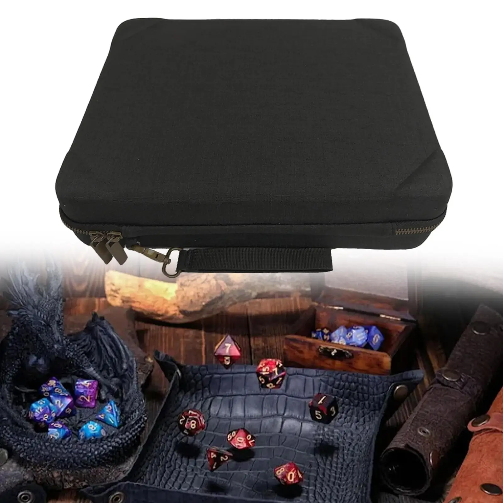 Dice Bag Parts Organizer Box for Role Playing Party Favors Player Essentials