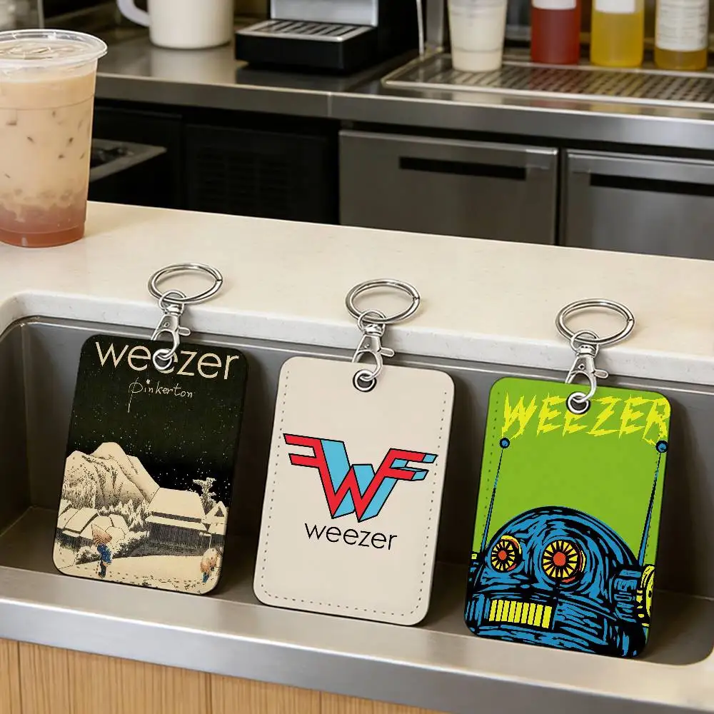 

Держатель для карт Band W-Weezer с брелоком для пропуска в здание, проездного на автобус и кредитных/банковских карт, защитный чехол