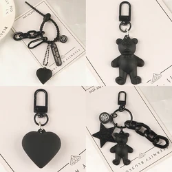 Cartoon Bow Tie Bear Key Chain Love Pentagram Pendant Key Ring Car Backpack Charms Decoration Bag Accessories