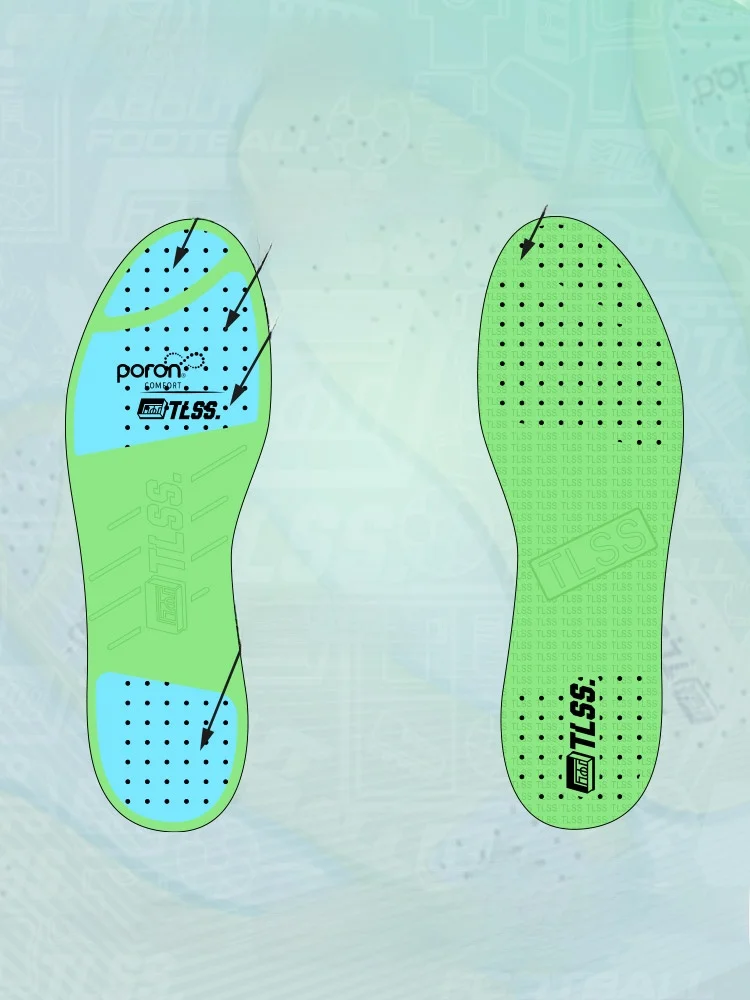 Tianlang Football Tlss Non-Slip Shock Relief Poron Breathable Children's Women's Running Basketball Football Insole