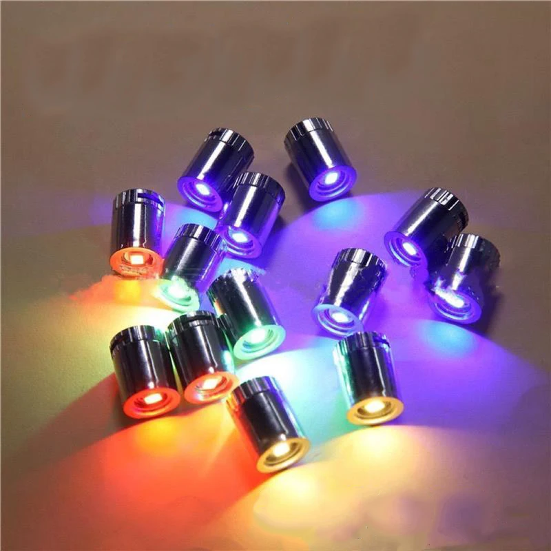5PCS Mini Creative LED Lamp Electroplating Colorful Tube Rotating Switch Light Toys DIY Dollhouse Balloon Party Decor Materials