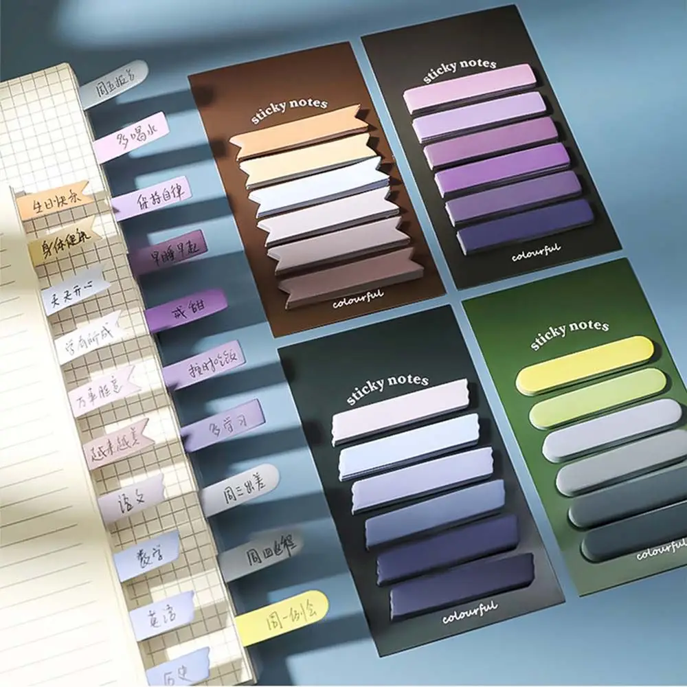 Morandi Color Sticky Note Sticky Notes, Papel Notepad, Index Stickers, Material de escritório, Mensagem Notas, Bandeiras Tabs, Memo Pads