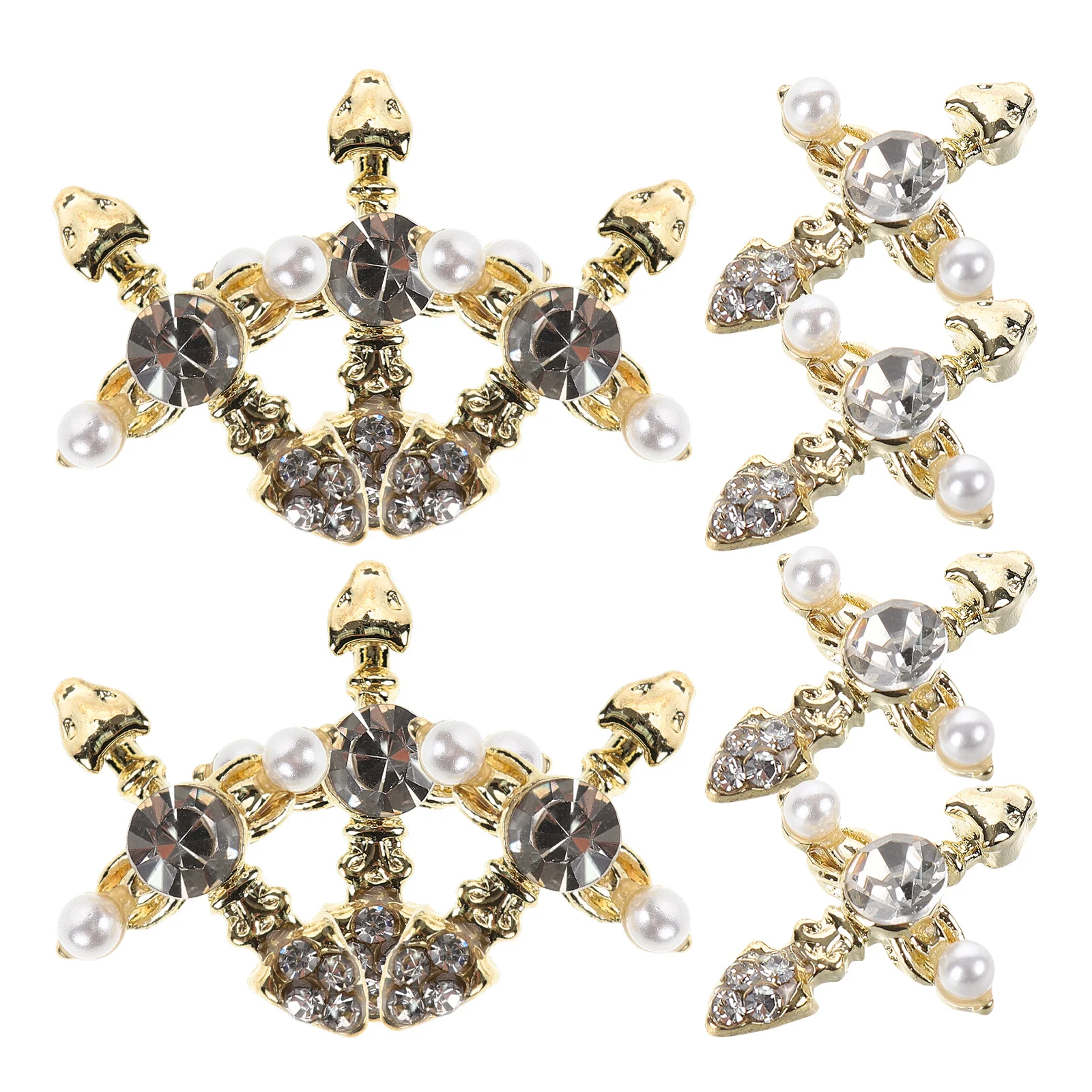 

10pcs Art Charms Cross Metal Zinc Alloy Flash Manicure Accessories Diy Crossnail Ornaments Nail Decorations Supplies