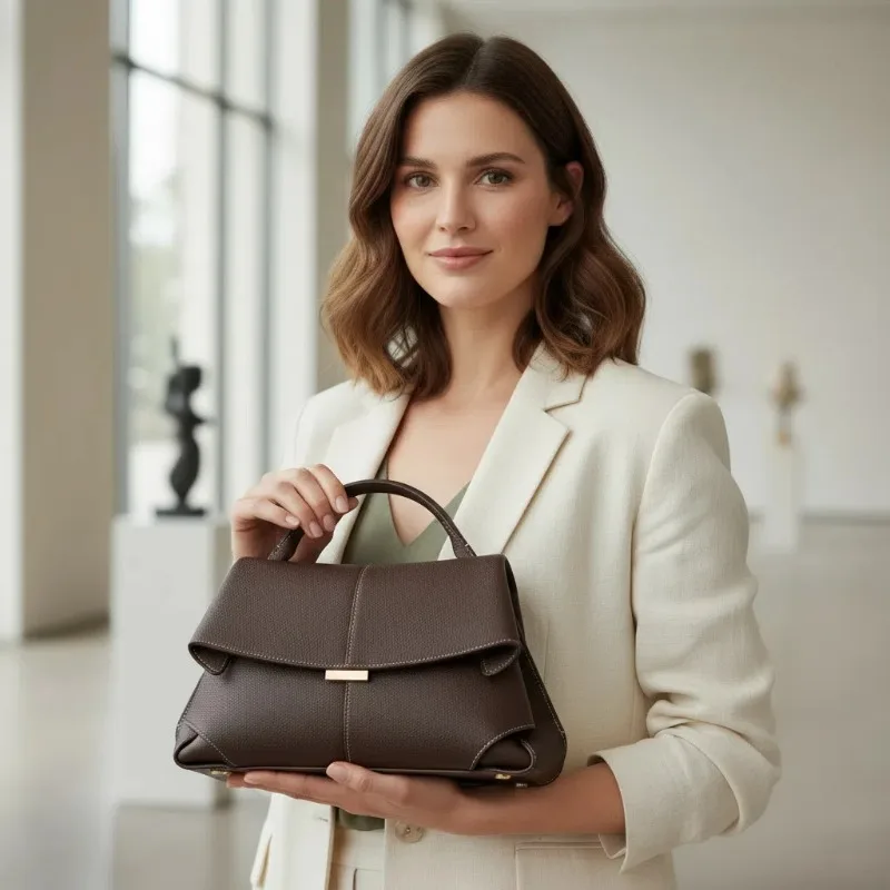 حقيبة يد نسائية جديدة عالية الجودة حقيبة يد جلدية فاخرة الملمس حقيبة كتف عصرية حقيبة سفر متعددة الاستخدامات y2k
