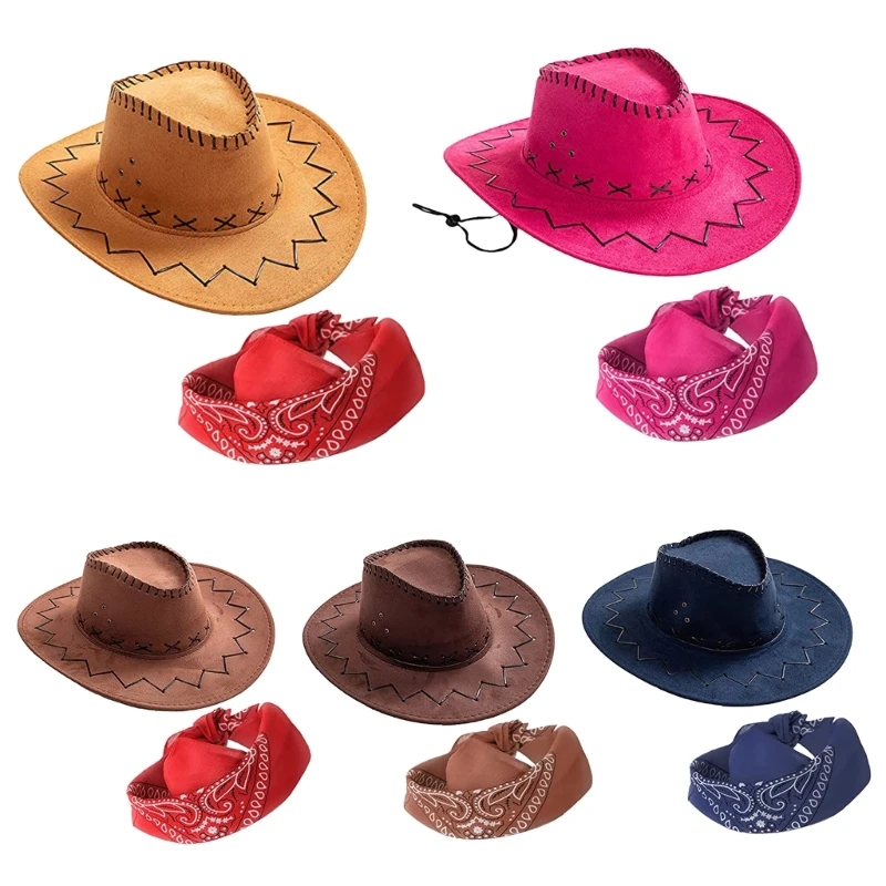 

Cowboy Hat Bandanas Bachelorette Western Travel Cowgril Hats Summer Beach Party