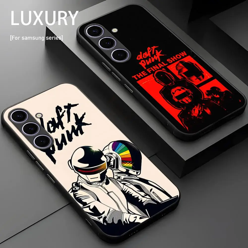 Cool D-Daft P-Punk Hot Phone Case For Samsung Galaxy S25 S24 S23 S22 S21 S20 Plus Ultra Note20 Soft Black