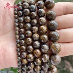 Natural Brown Bronzite Round Beads Loose Spacer Stone Beads Strand 15Inches 6/8/10/12MM For DIY Necklace Bracelet Jewelry Making