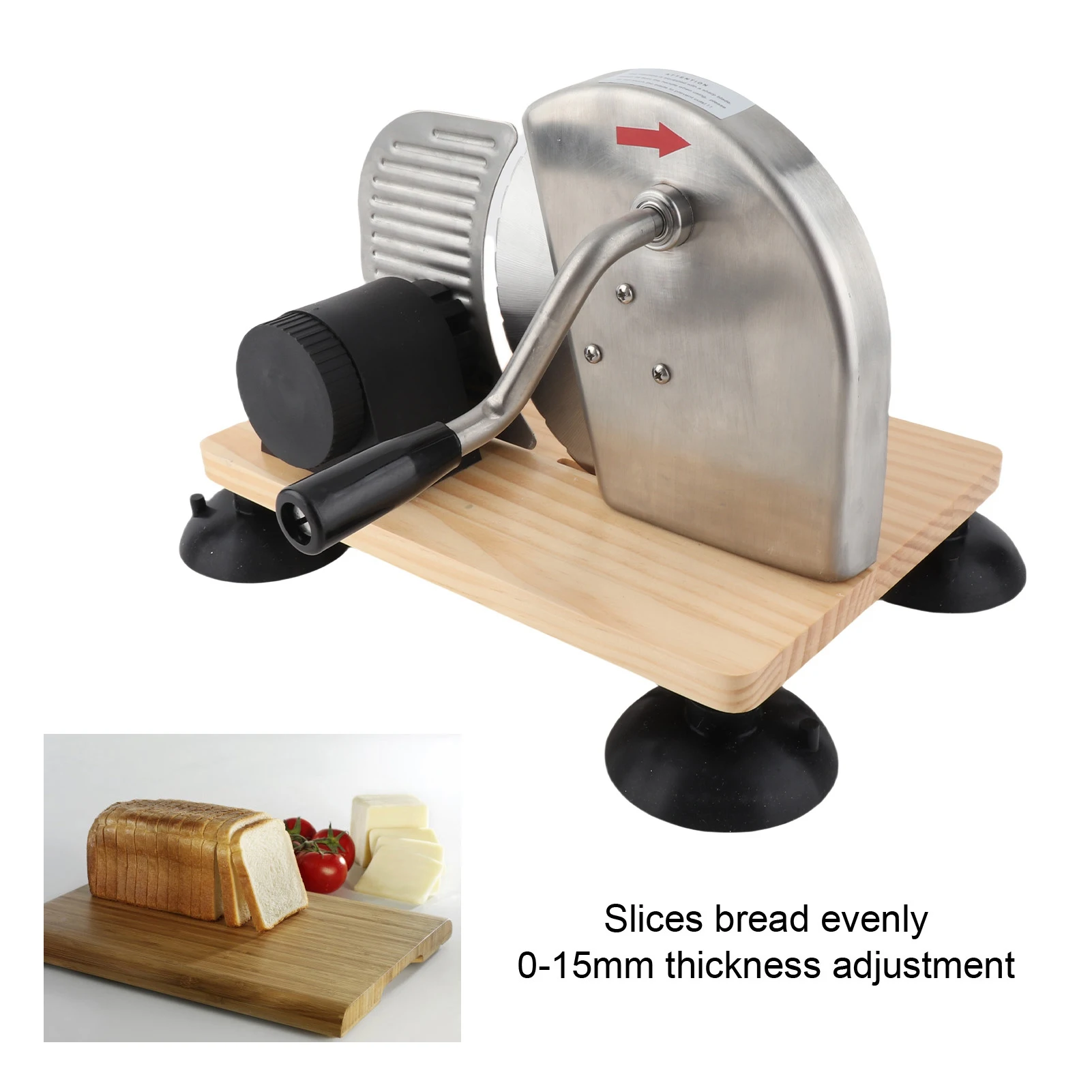 

Manual Bread Slicing Machine Adjustable Thickness Bread Slicing Cutter with Hand Crank for Homemade Commercial Use
